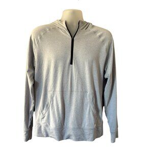 Vuori Hoodie Mens Medium Gray Ponto Performance 1/2 Zip Sweatshirt Pullover Gym
